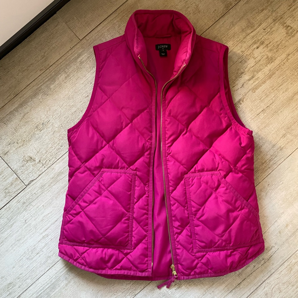 Pink down vest!! NWOT
